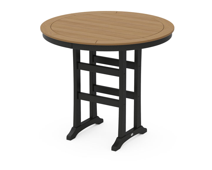 POLYWOOD® Nautical Trestle 48" Round Bar Table