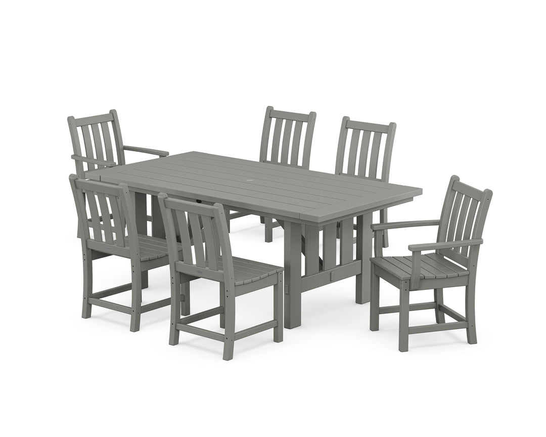 POLYWOOD® Traditional Garden 7-Piece Dining Set with Mission Table