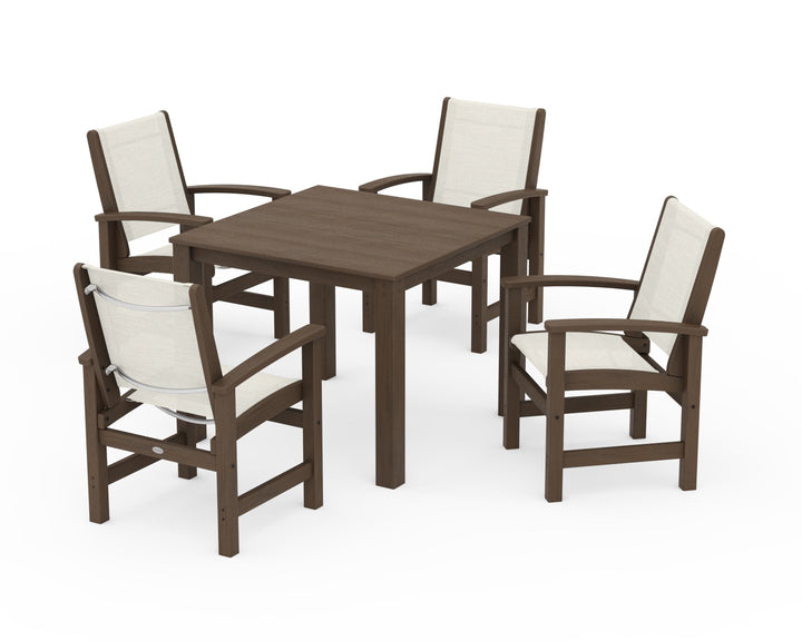 POLYWOOD® Coastal 5-Piece Parsons Dining Set