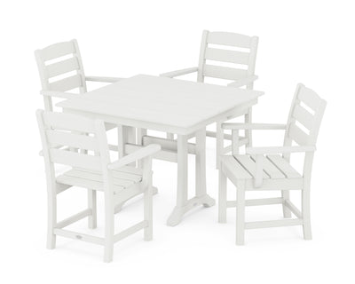 Lakeside 5-Piece Farmhouse Trestle Arm Chair Dining Set