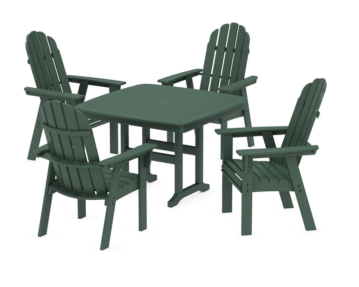 POLYWOOD® Vineyard Curveback Adirondack 5-Piece Dining Set