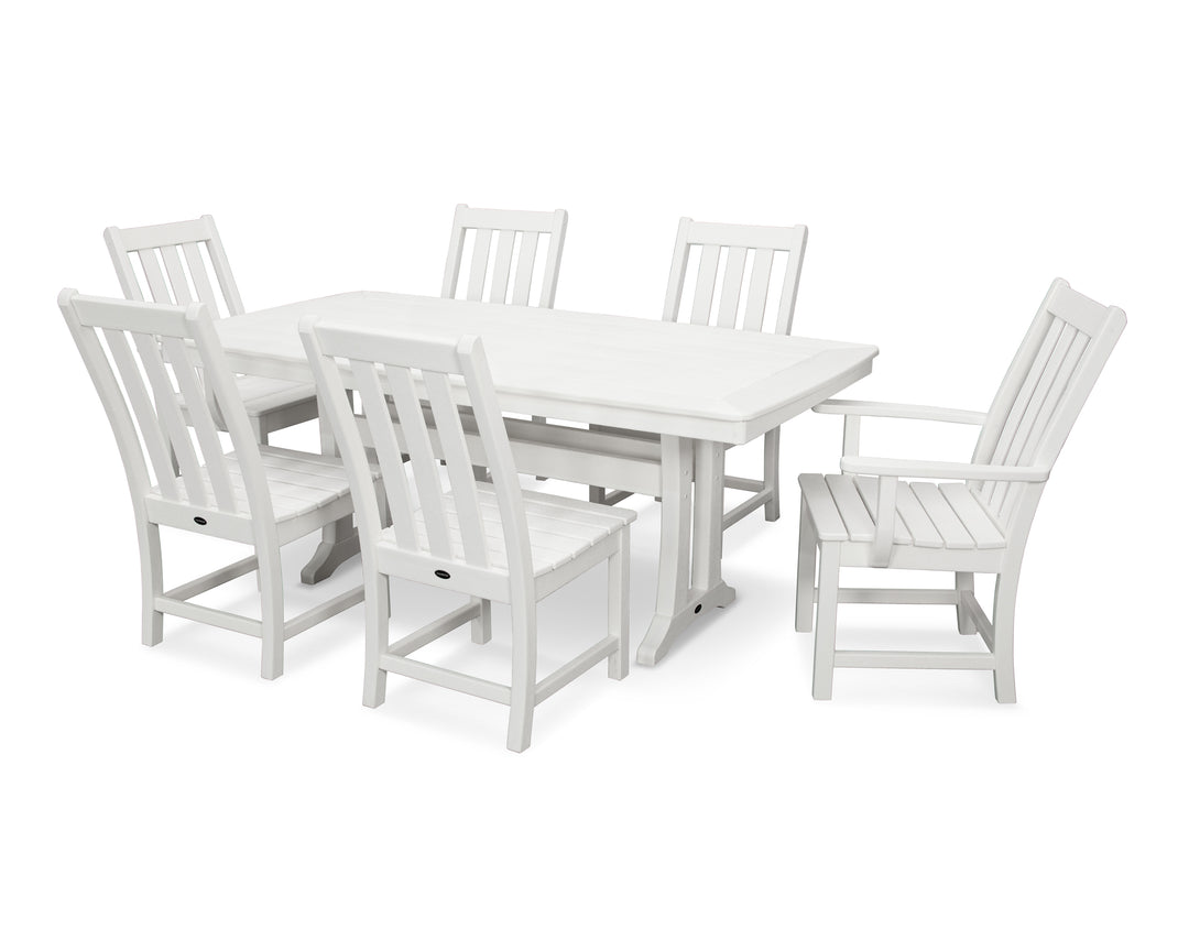 POLYWOOD® Vineyard 7-Piece Dining Set with Trestle Legs