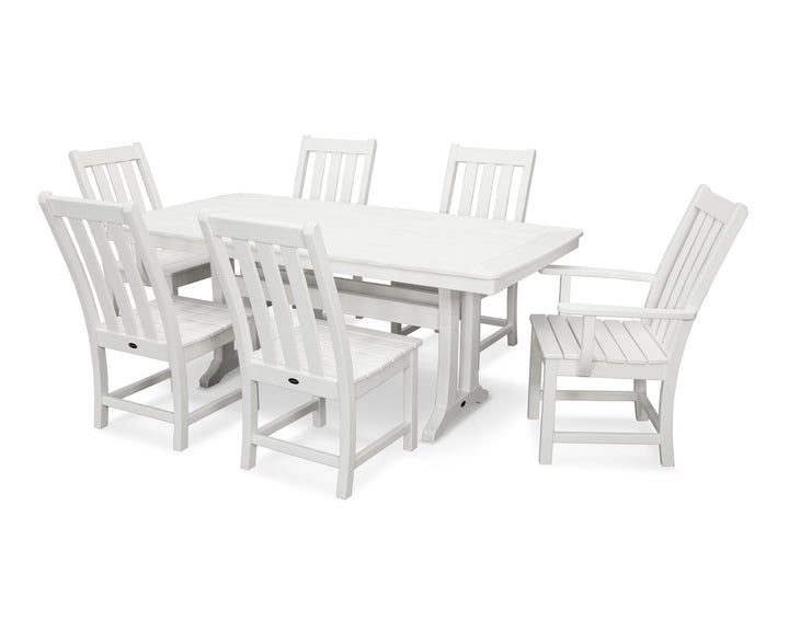 POLYWOOD® Vineyard 7-Piece Dining Set with Trestle Legs