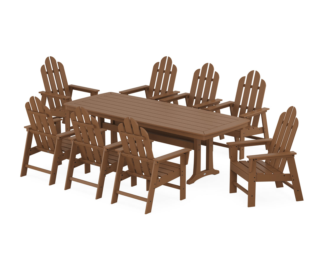 POLYWOOD® Long Island 9-Piece Dining Set with Trestle Legs