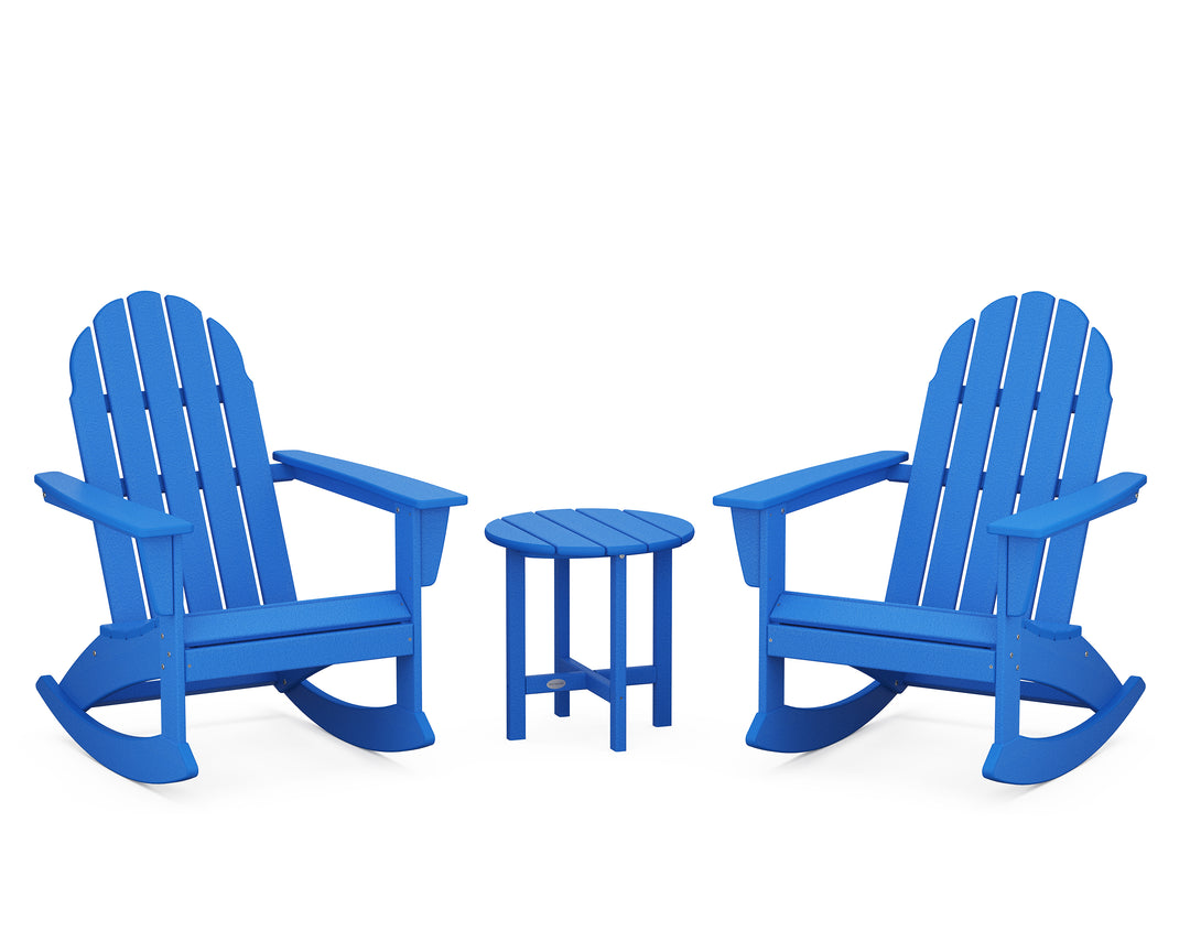POLYWOOD® Vineyard 3-Piece Adirondack Rocking Chair Set