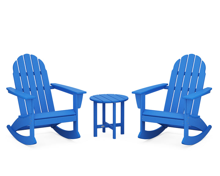 POLYWOOD® Vineyard 3-Piece Adirondack Rocking Chair Set
