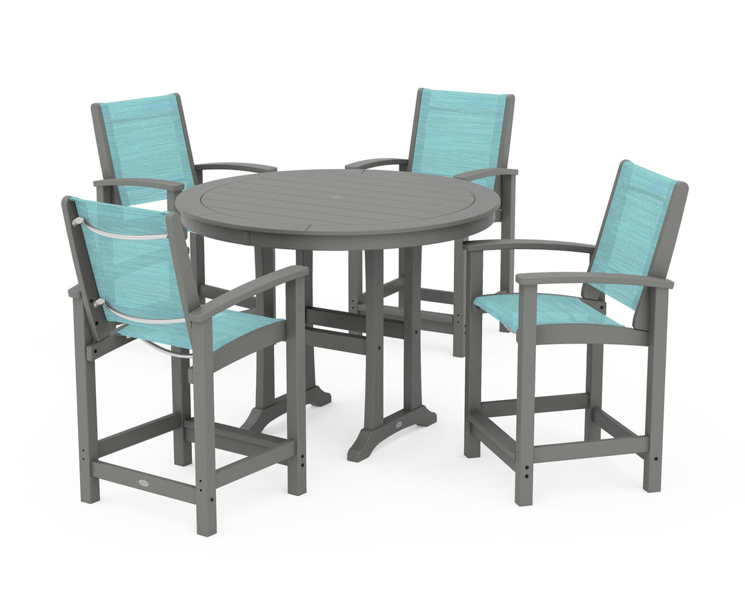 POLYWOOD® Coastal 5-Piece Counter Set