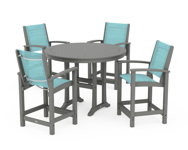 POLYWOOD® Coastal 5-Piece Counter Set