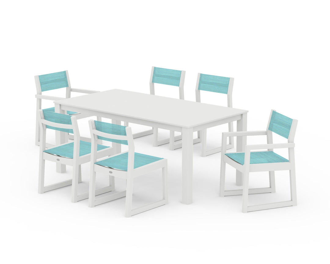POLYWOOD® EDGE Sling 7-Piece Parsons Dining Set
