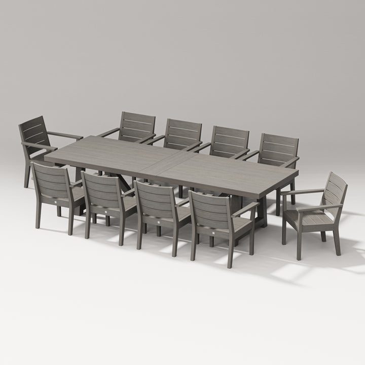 PW Designer Series Latitude 11-Piece A-Frame Table Dining Set