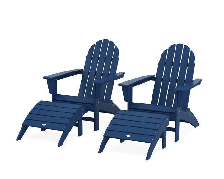 POLYWOOD® Vineyard Adirondack Chair 4-Piece Set with Ottomans