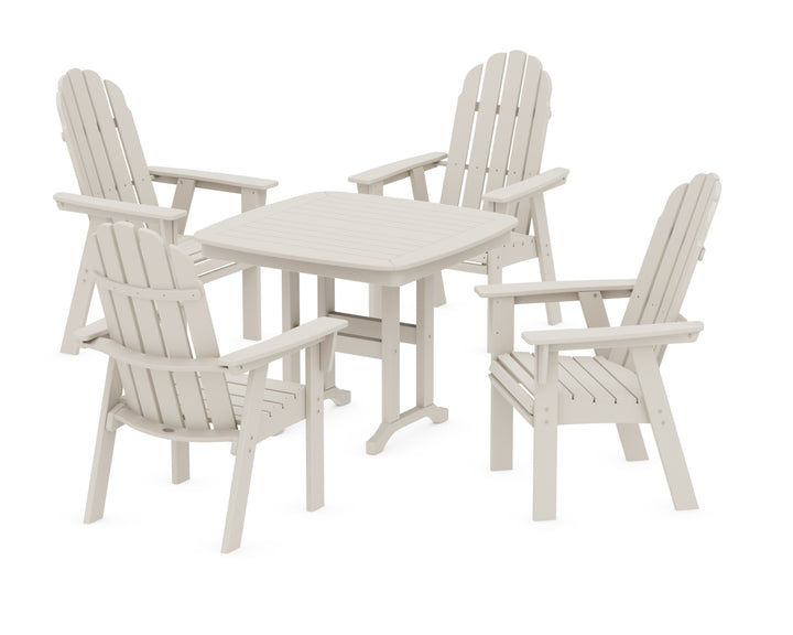 POLYWOOD® Vineyard Curveback Adirondack 5-Piece Dining Set