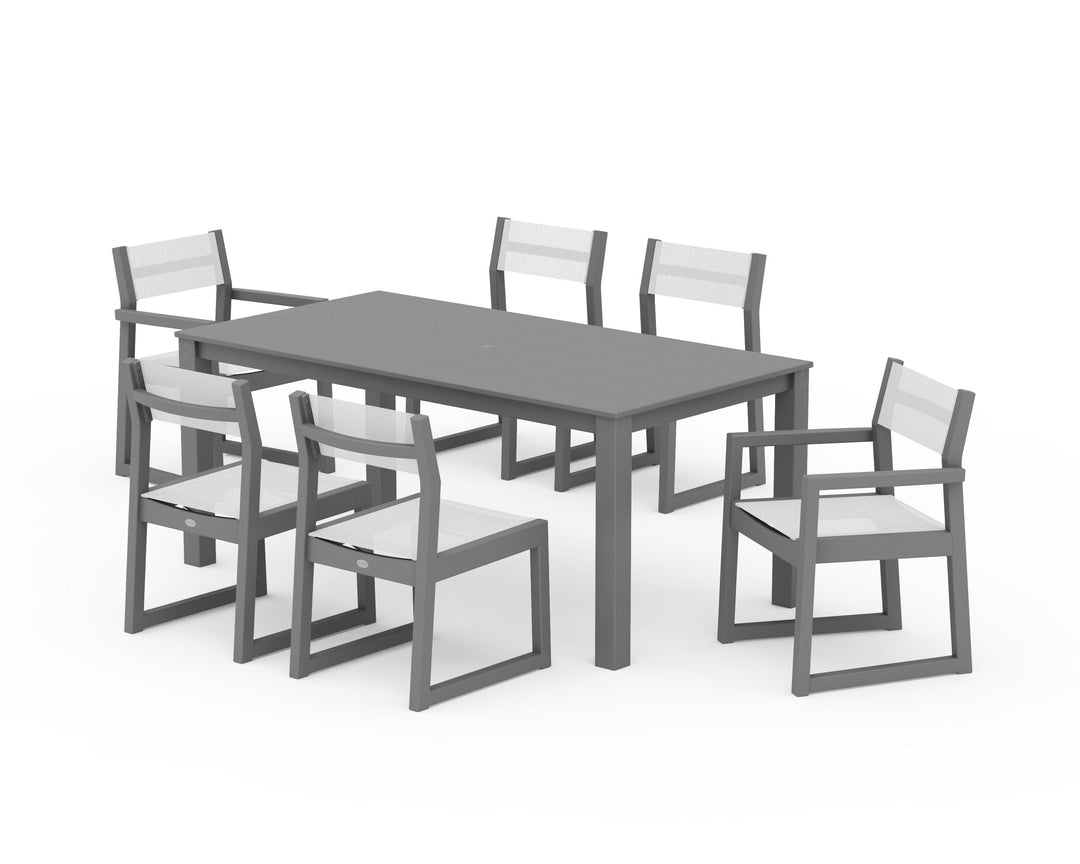 POLYWOOD® EDGE Sling 7-Piece Parsons Dining Set