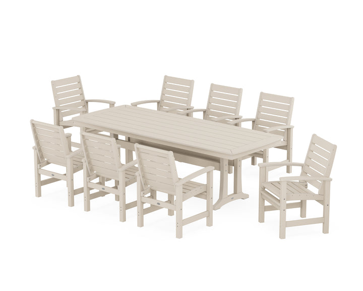 POLYWOOD® Signature 9-Piece Dining Set with Trestle Legs