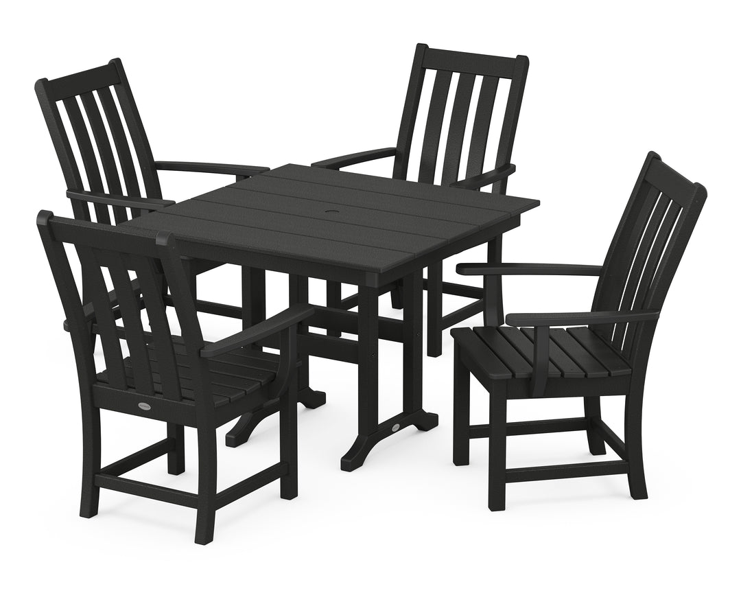 POLYWOOD® Vineyard 5-Piece Farmhouse Dining Set