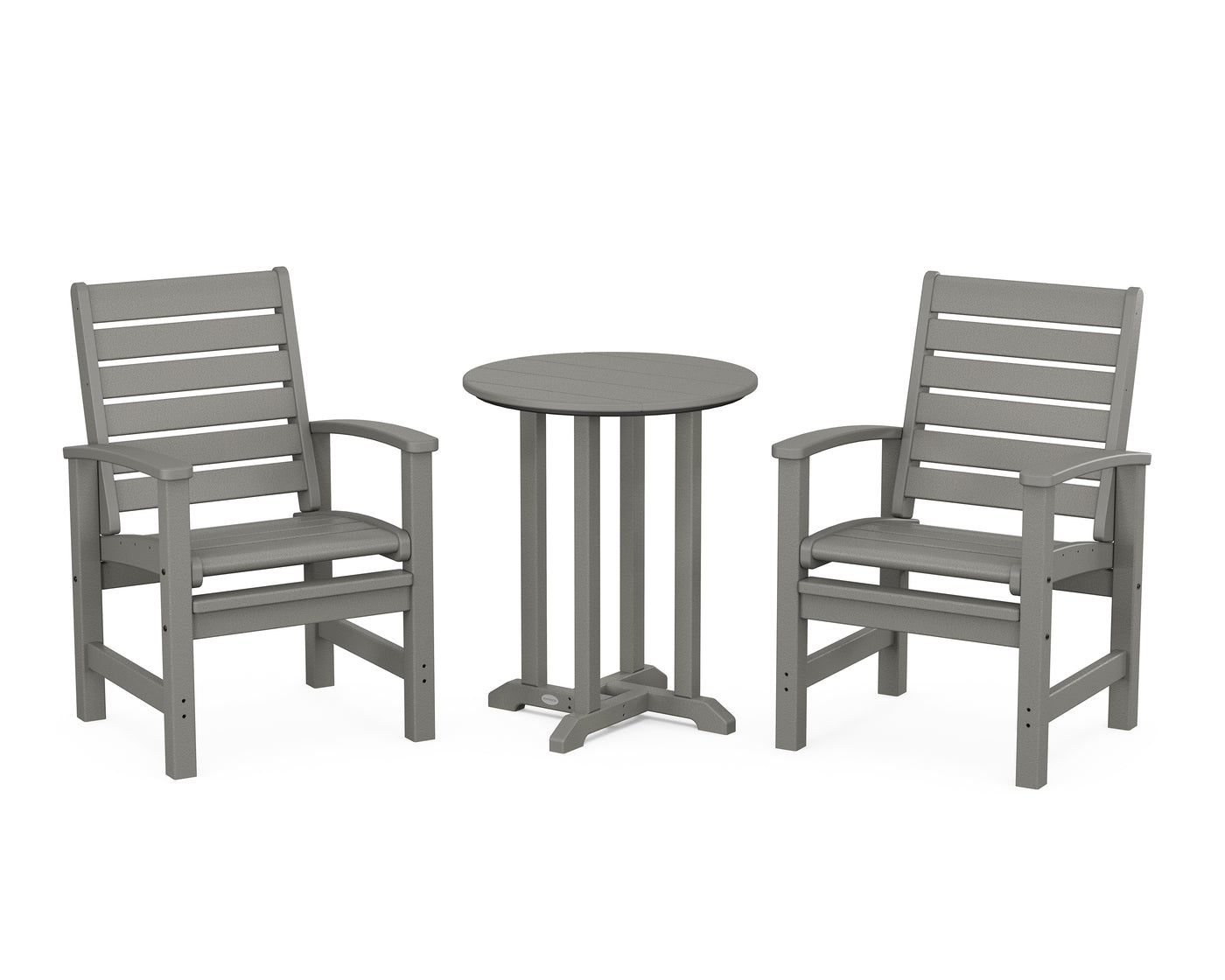 Signature 3-Piece Round Farmhouse Bistro Dining Set