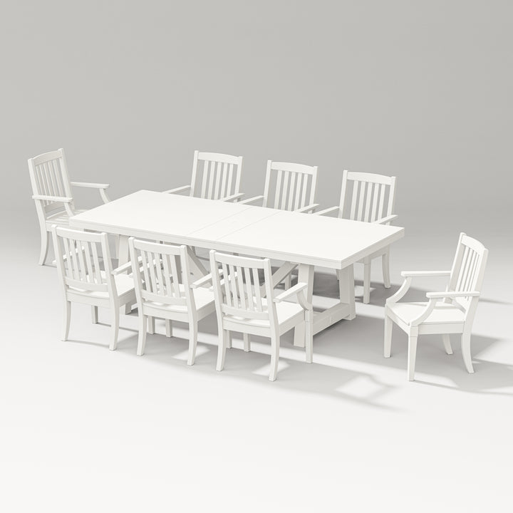 PW Designer Series Estate 9-Piece A-Frame Table Dining Set