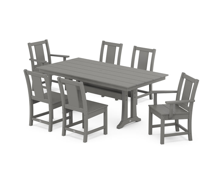 POLYWOOD® Prairie 7-Piece Farmhouse Dining Set with Trestle Legs