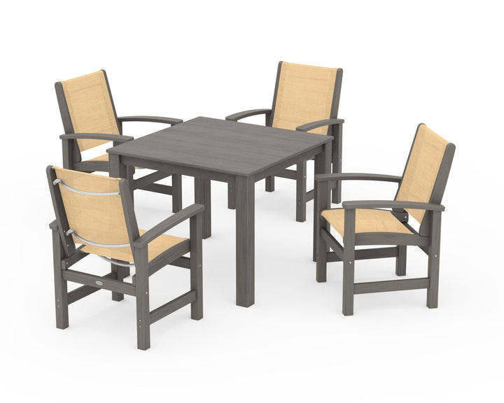 POLYWOOD® Coastal 5-Piece Parsons Dining Set