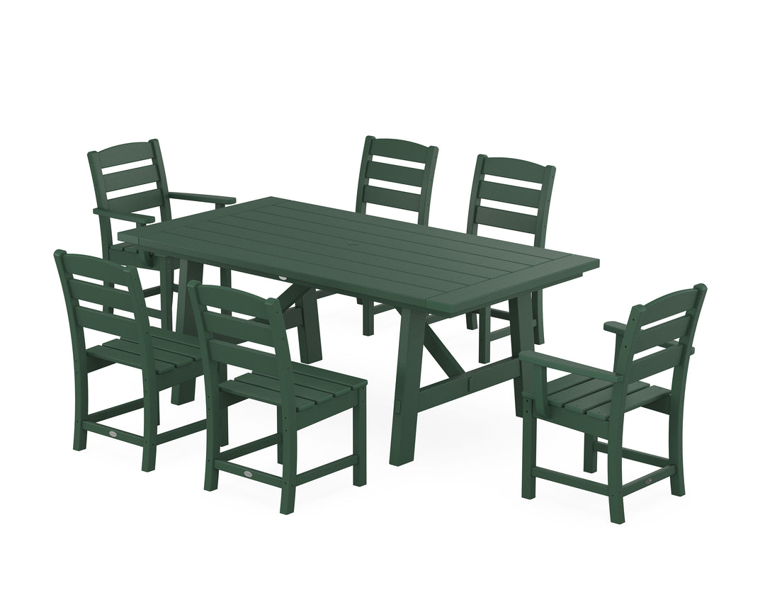 POLYWOOD® Lakeside 7-Piece Rustic Farmhouse Dining Set