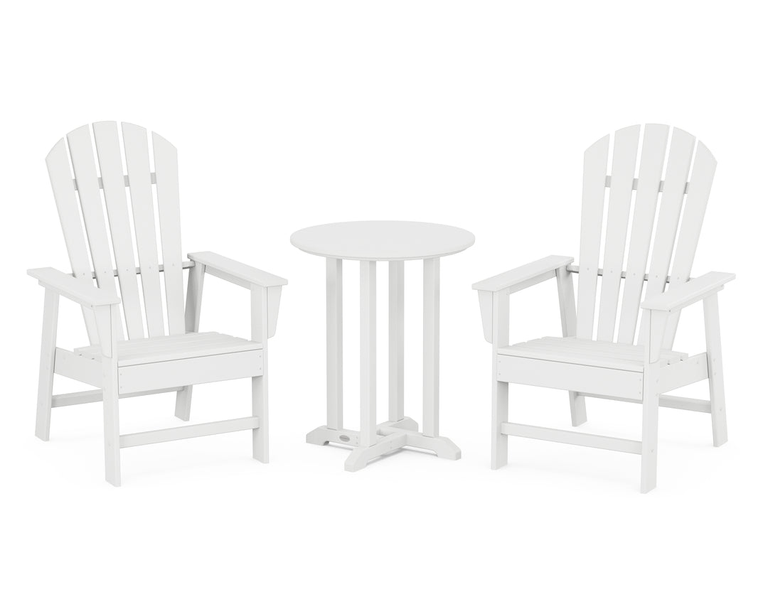 POLYWOOD® South Beach 3-Piece Round Farmhouse Bistro Dining Set