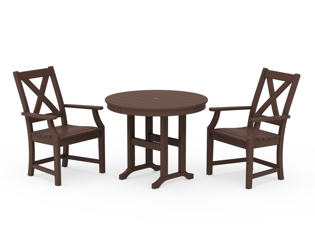 POLYWOOD® Braxton 3-Piece Round Dining Set