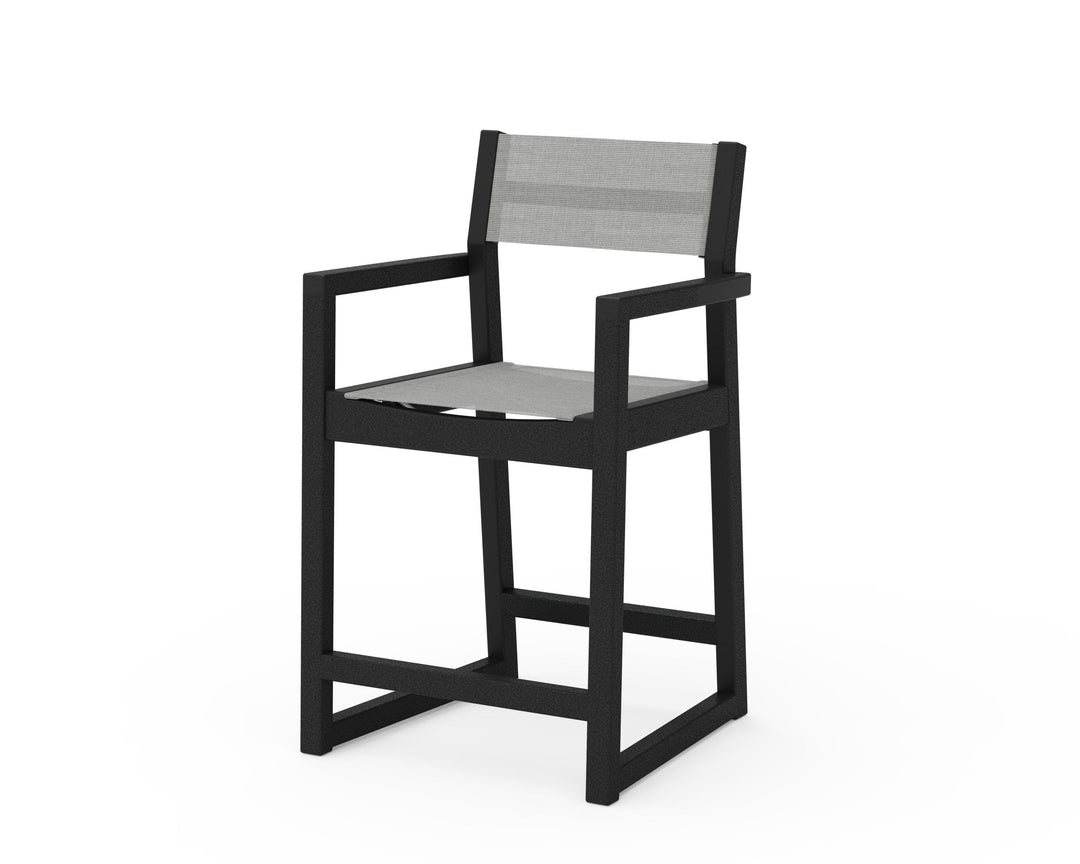 POLYWOOD® EDGE Sling Counter Arm Chair