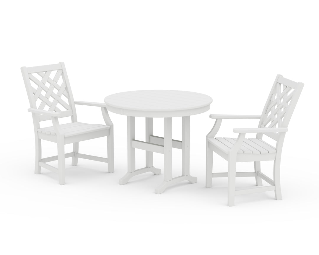 POLYWOOD® Wovendale 3-Piece Farmhouse Dining Set