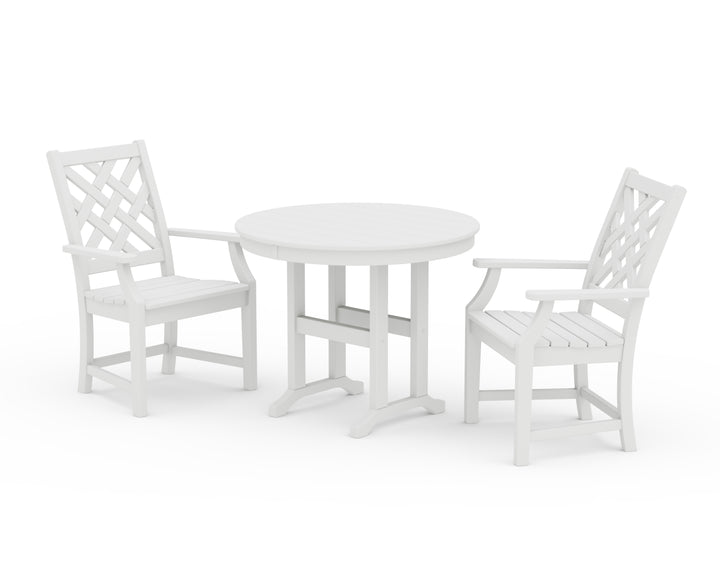 POLYWOOD® Wovendale 3-Piece Farmhouse Dining Set