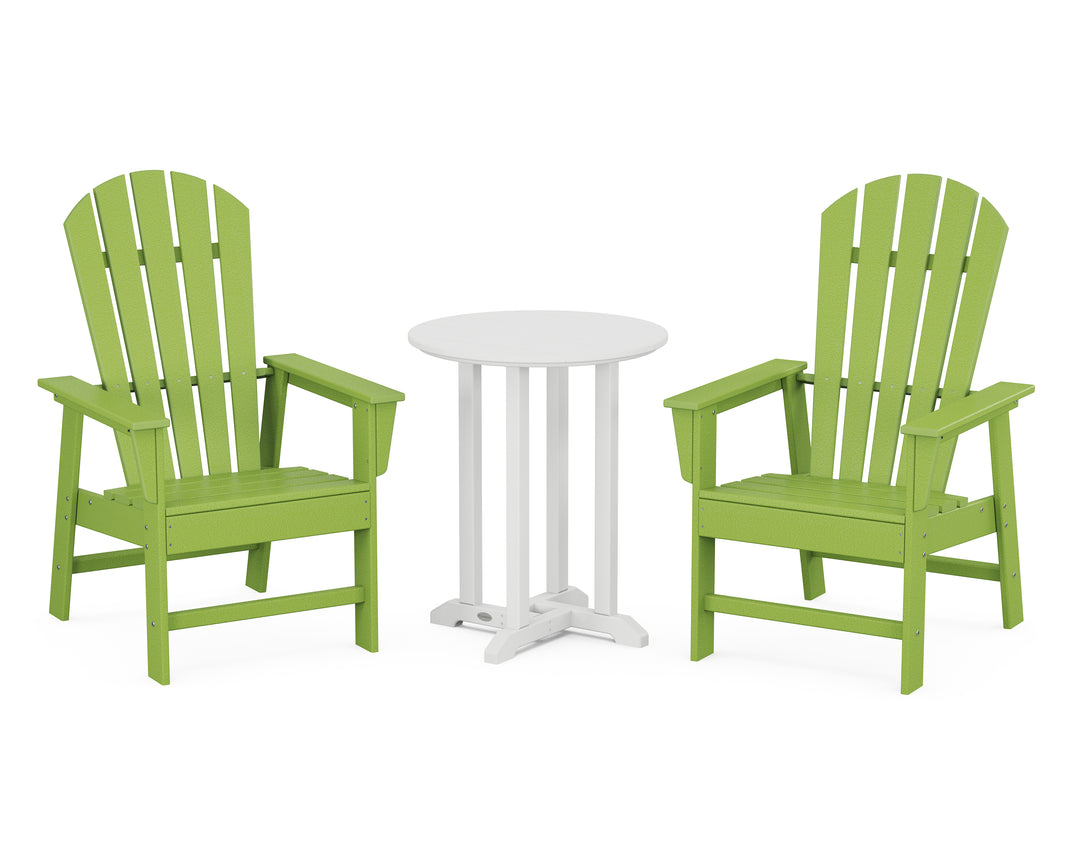 POLYWOOD® South Beach 3-Piece Round Farmhouse Bistro Dining Set