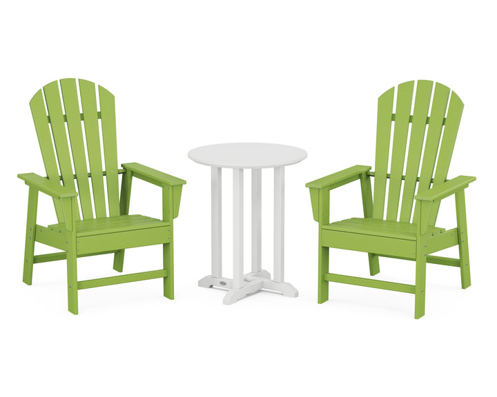 POLYWOOD® South Beach 3-Piece Round Farmhouse Bistro Dining Set