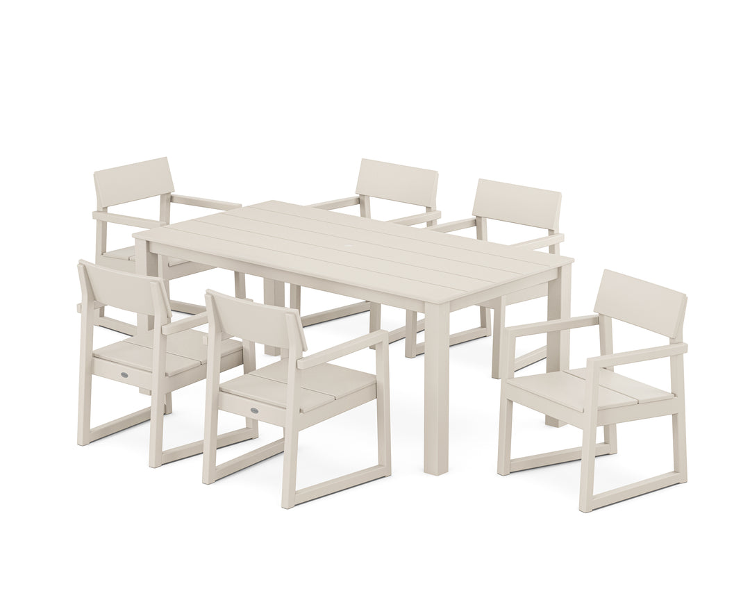 POLYWOOD® EDGE Arm Chair 7-Piece Parsons Dining Set