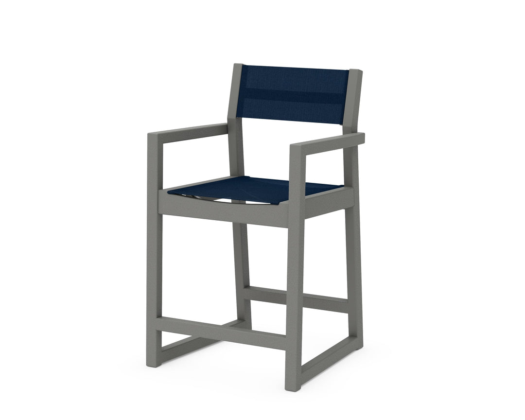 POLYWOOD® EDGE Sling Counter Arm Chair