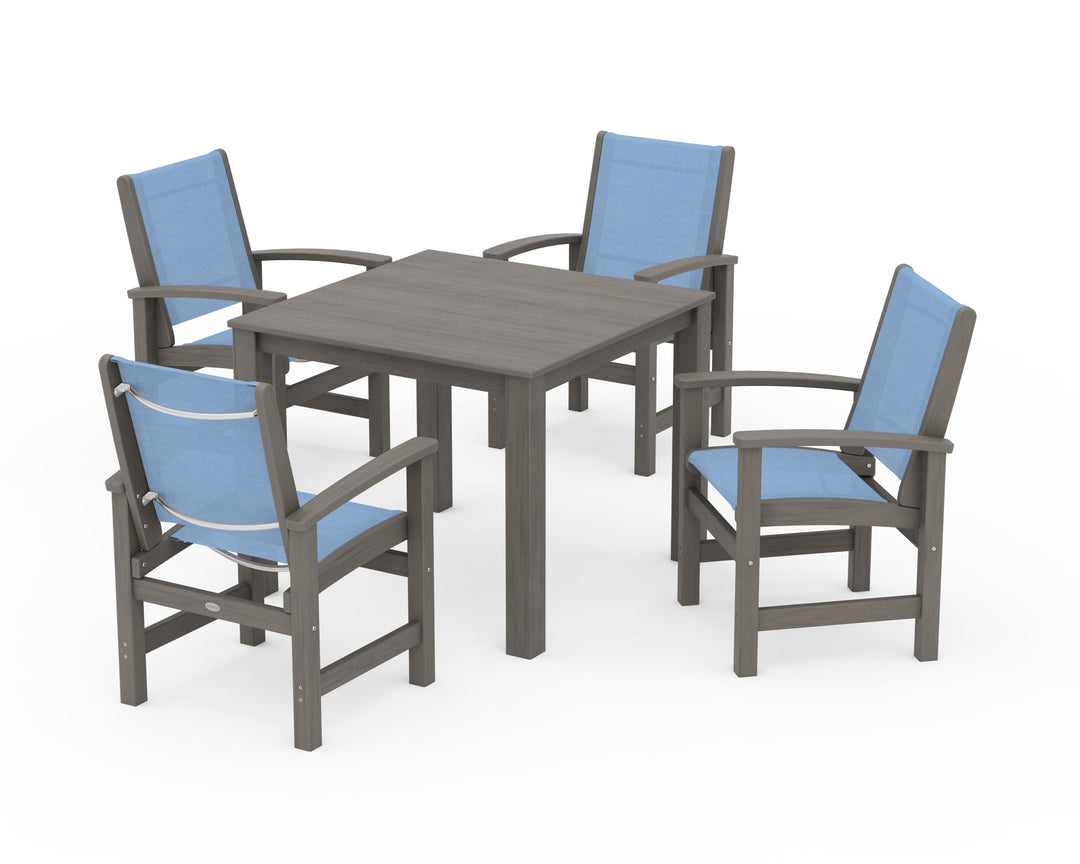 POLYWOOD® Coastal 5-Piece Parsons Dining Set