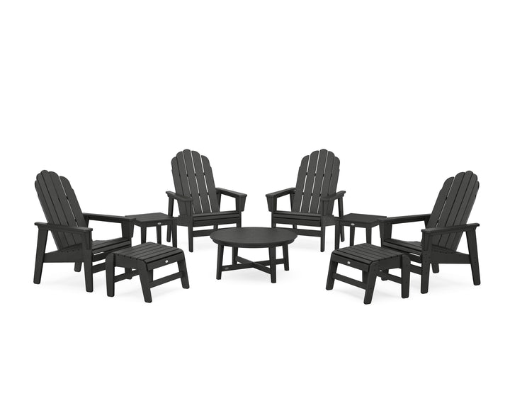 POLYWOOD® Vineyard Grand Upright Adirondack 9-Piece Conversation Set