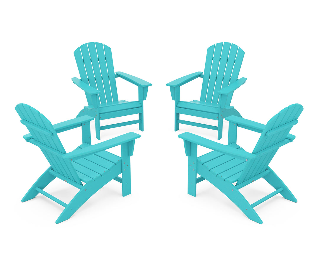 POLYWOOD® Nautical 4-Piece Adirondack Conversation Set