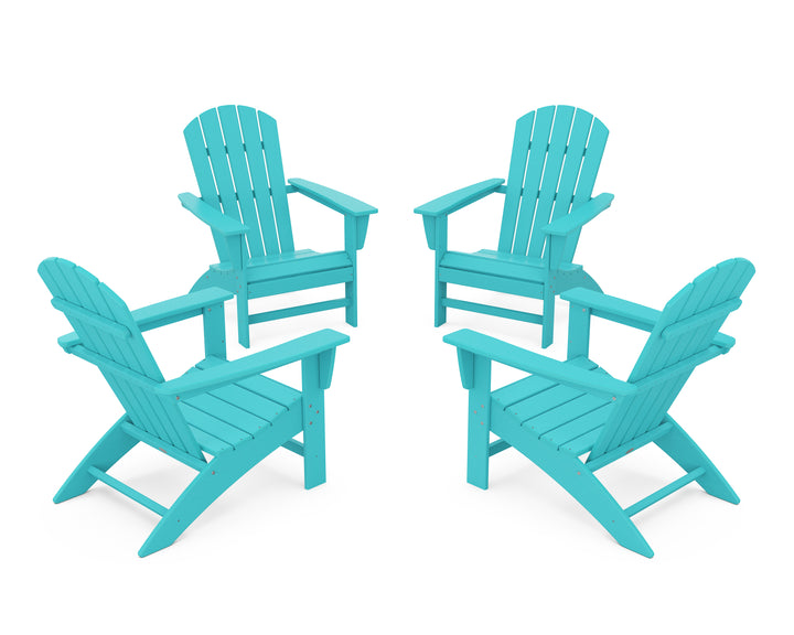 POLYWOOD® Nautical 4-Piece Adirondack Conversation Set