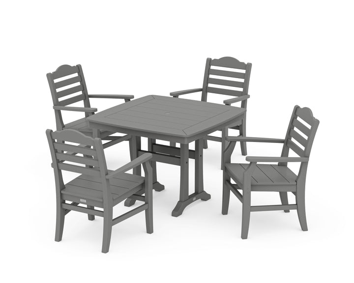 POLYWOOD® Savannah 5-Piece Dining Set with Trestle Legs