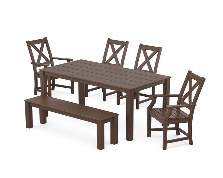 POLYWOOD® Braxton 6-Piece Parsons Dining Set with Bench
