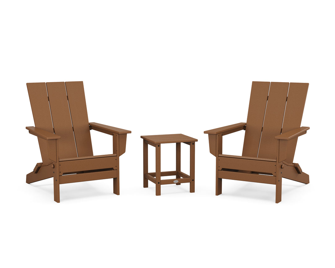 POLYWOOD® 3-Piece Modern Studio Folding Adirondack Set