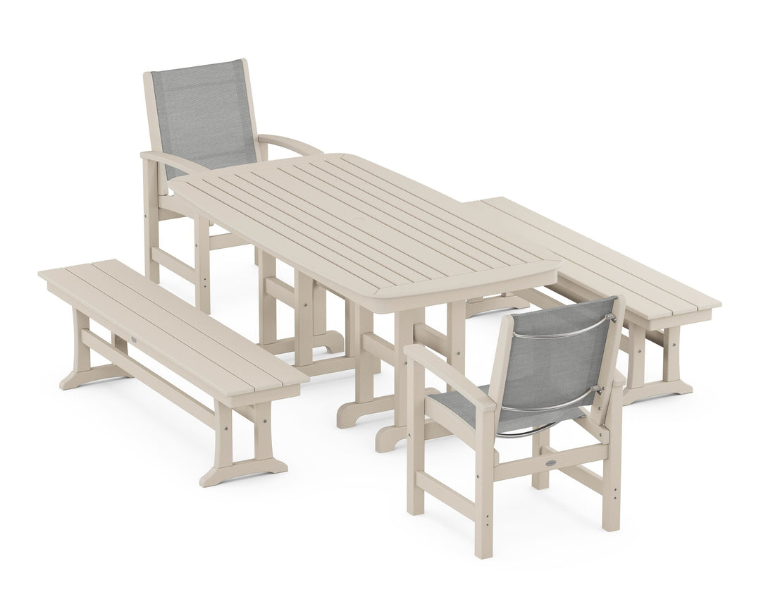 POLYWOOD® Coastal 5-Piece Dining Set