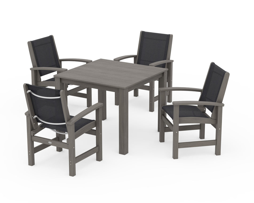 POLYWOOD® Coastal 5-Piece Parsons Dining Set