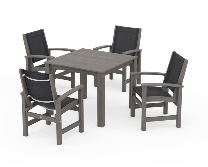 POLYWOOD® Coastal 5-Piece Parsons Dining Set