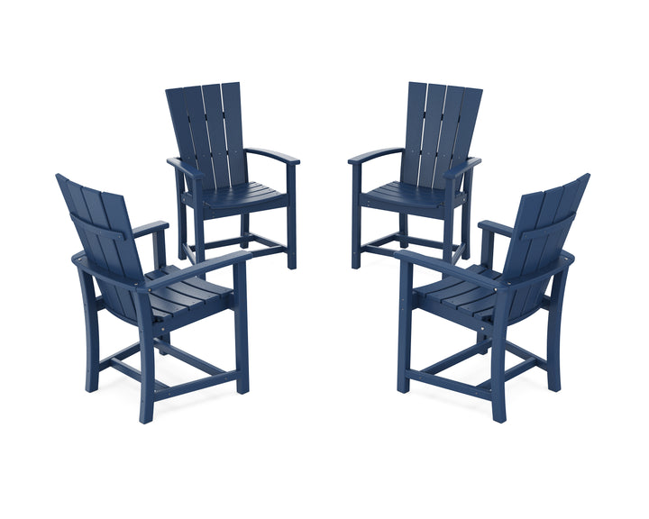 POLYWOOD® Quattro 4-Piece Upright Adirondack Conversation Set