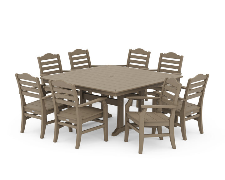 POLYWOOD® Savannah 9-Piece Square Dining Set with Trestle Legs
