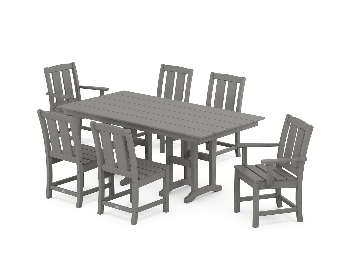 Mission 7-Piece Farmhouse Dining Set