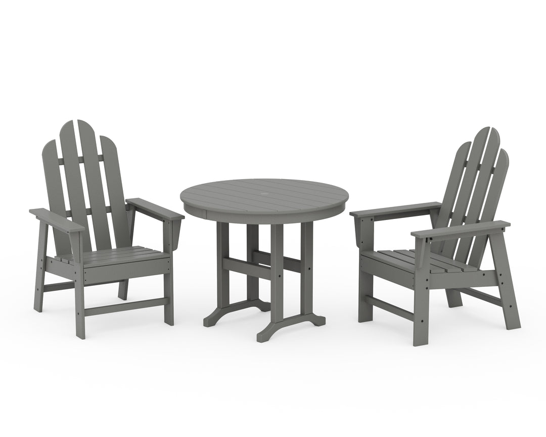 POLYWOOD® Long Island 3-Piece Round Dining Set