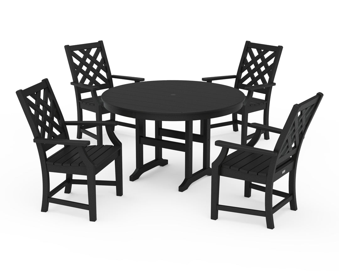 Country Living Wovendale 5-Piece Round Farmhouse Dining Set