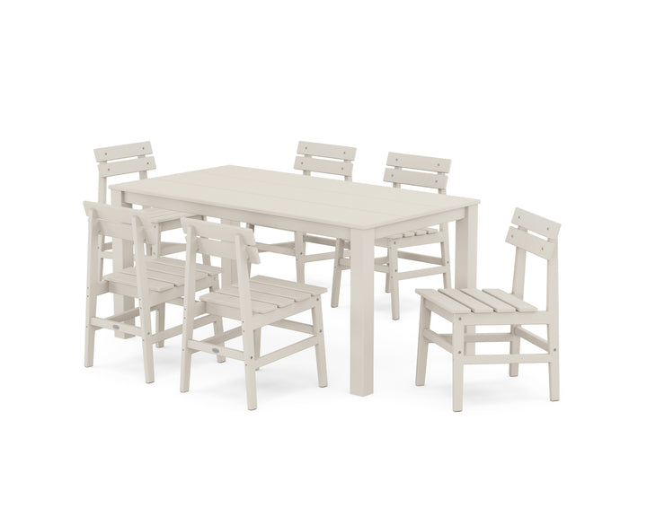 POLYWOOD® Modern Studio Plaza Chair 7-Piece Parsons Table Dining Set