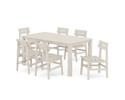 Modern Studio Plaza Chair 7-Piece Parsons Table Dining Set